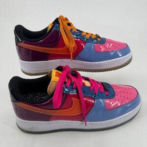 Nike x Undefeated Air Force 1 MENS Multicolor Lace Up Shoes Sneakers SIZE 9.5